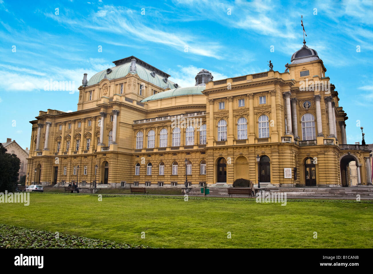 Zagreb, Croatia. National Theater in Zagreb. Stock Photo