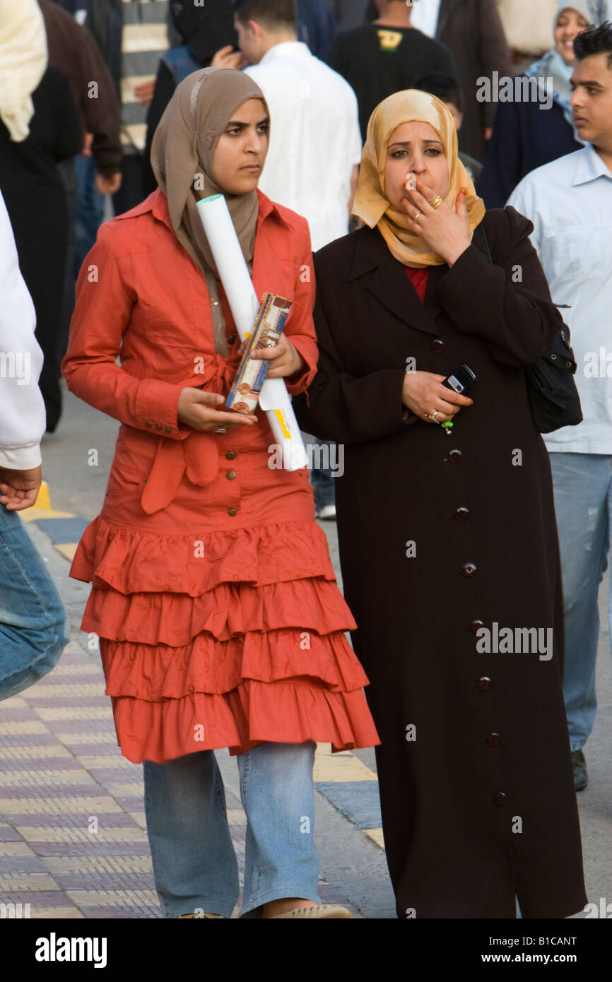 Tripoli, Libya, North Africa. Libyan Women at International Trade Fair. Clothing Styles Stock