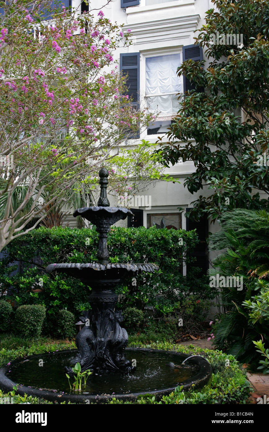 Historic Home And Garden In Charleston South Carolina Stock Photo
