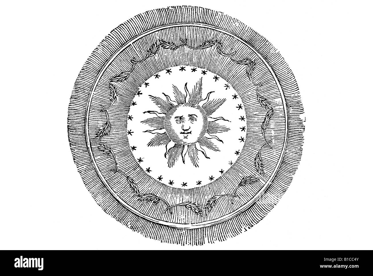 Ingens & admirandus Solis circulus, Aldrovandi, 1642, 17th century, renaissance, Europe Stock Photo