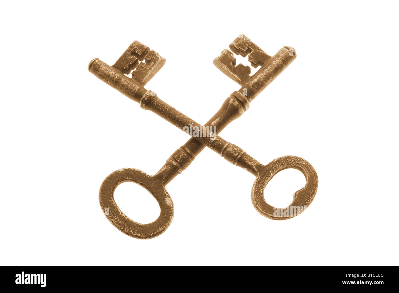 Antique Skeleton Keys Stock Photo