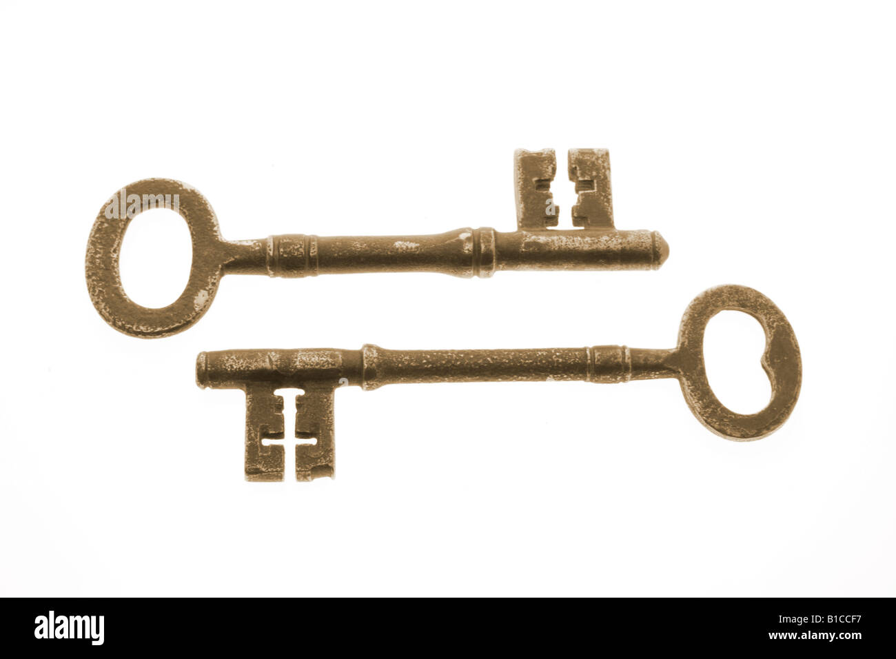 Antique Skeleton Keys Stock Photo