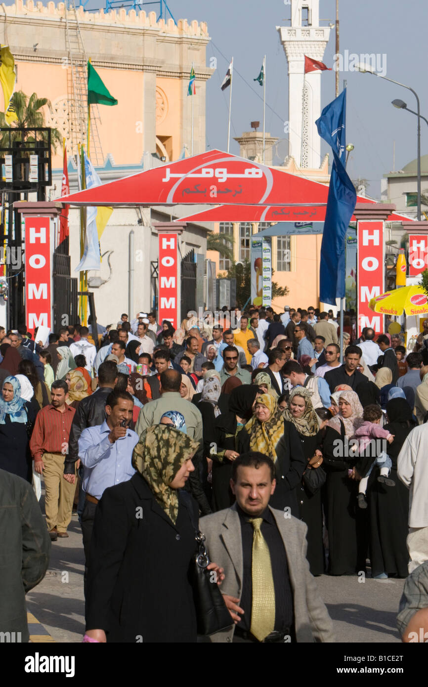 Tripoli, Libya, North Africa. Libyan Men, Women, Families at International Trade Fair. Clothing