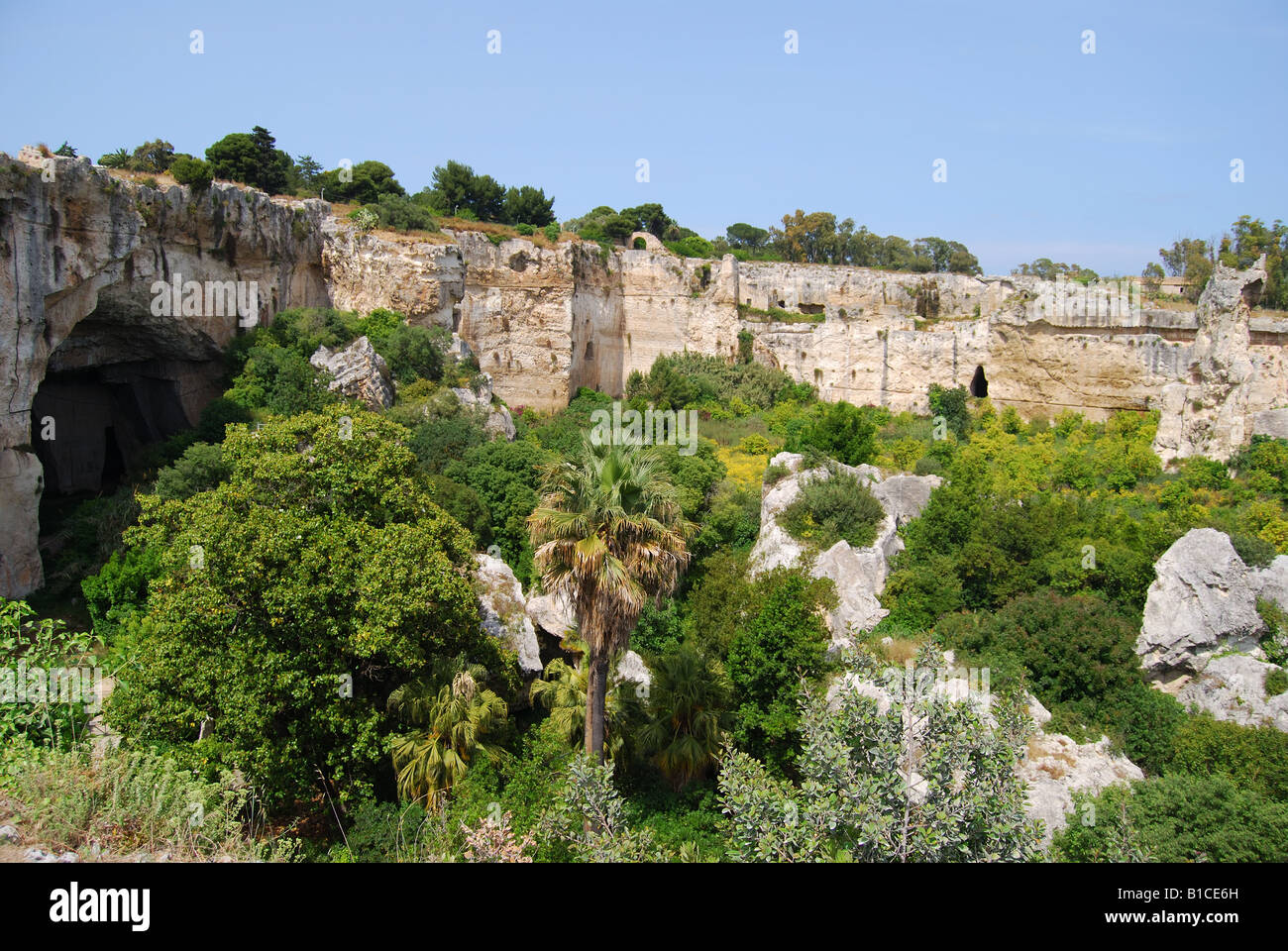 The Latomie Caverns, The Parco Archeologico, Siracusa, Sicily, Italy Stock Photo