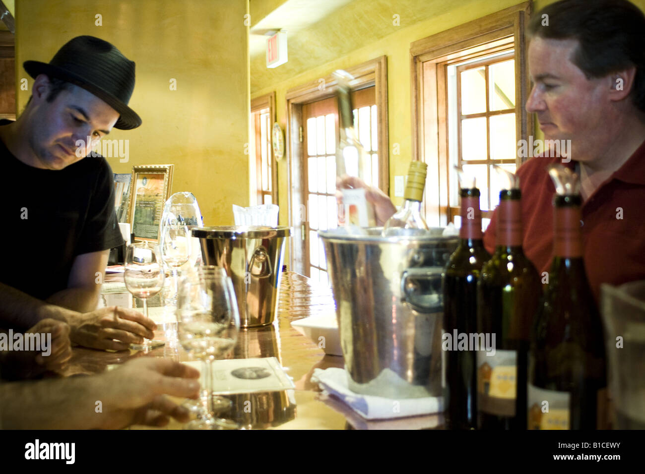 Tasting room at Justin winery Paso Robles California Stock Photo Alamy