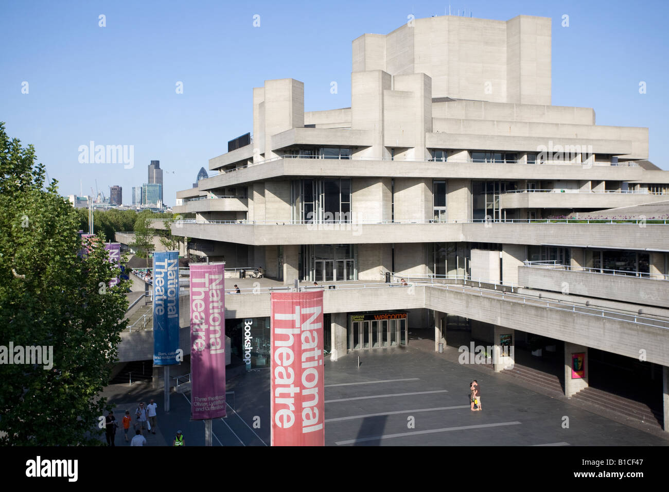 The National Theatre. The South Bank, London, England Stock Photo - Alamy