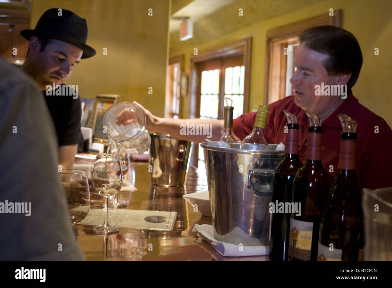 Tasting room at Justin winery Paso Robles California Stock Photo Alamy