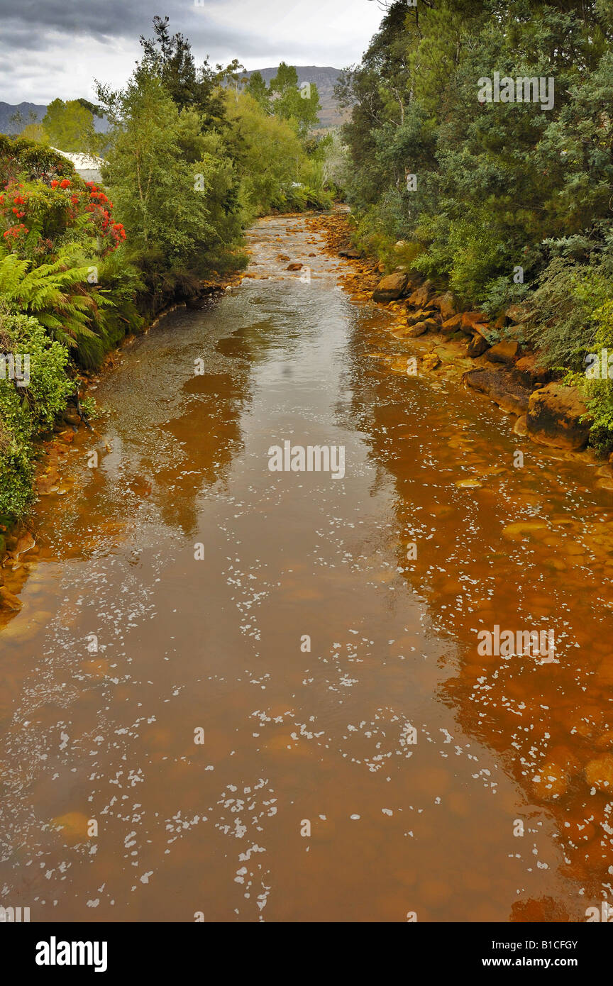 Polluted river Stock Photo