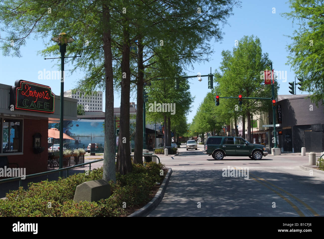 USA Louisiana LA Cajun Country Lafayette Downtown City Center Stock