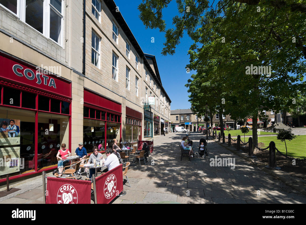 Costa Coffee Cafe in the town centre, Norfolk Square, Glossop, Peak District, Derbyshire, England, United Kingdom Stock Photo