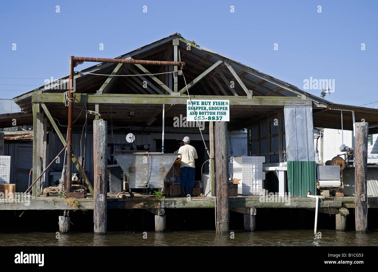 seafood processing plant Apalachicola Florida Stock Photo Alamy