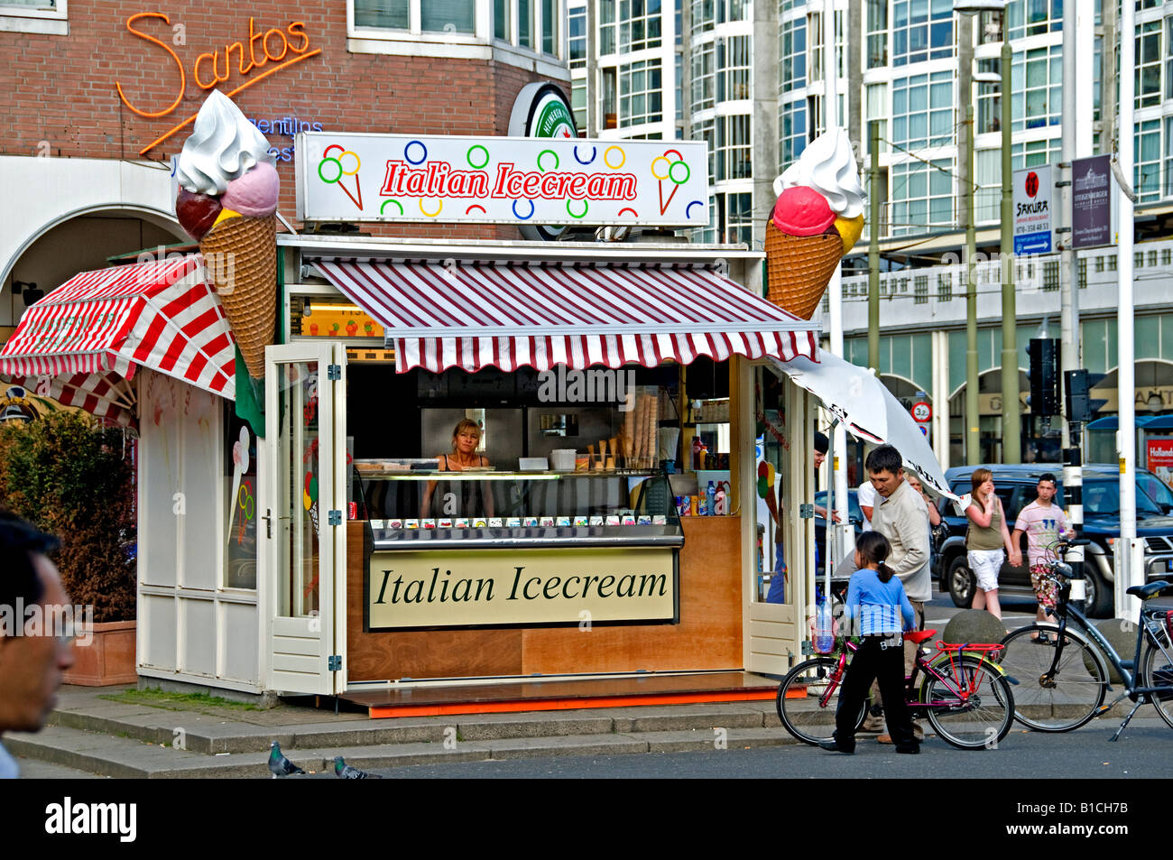 Ice Cream Scheveningen Netherlands the Hague South Holland Dutch Stock Photo