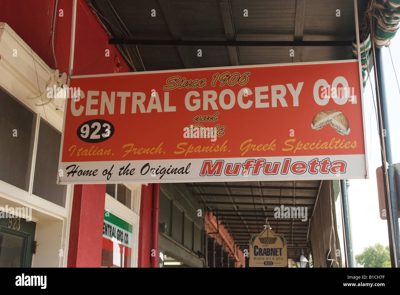 USA Louisiana LA New Orleans post katrina Central Grocery Company home of the original Muffuletta Stock Photo