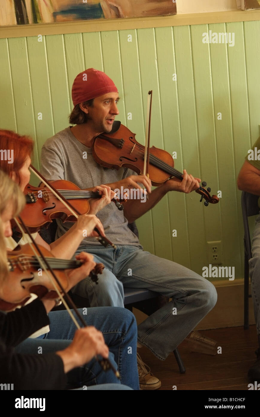 USA Louisiana LA Cajun Country Breaux Bridge Cajun music jam session at