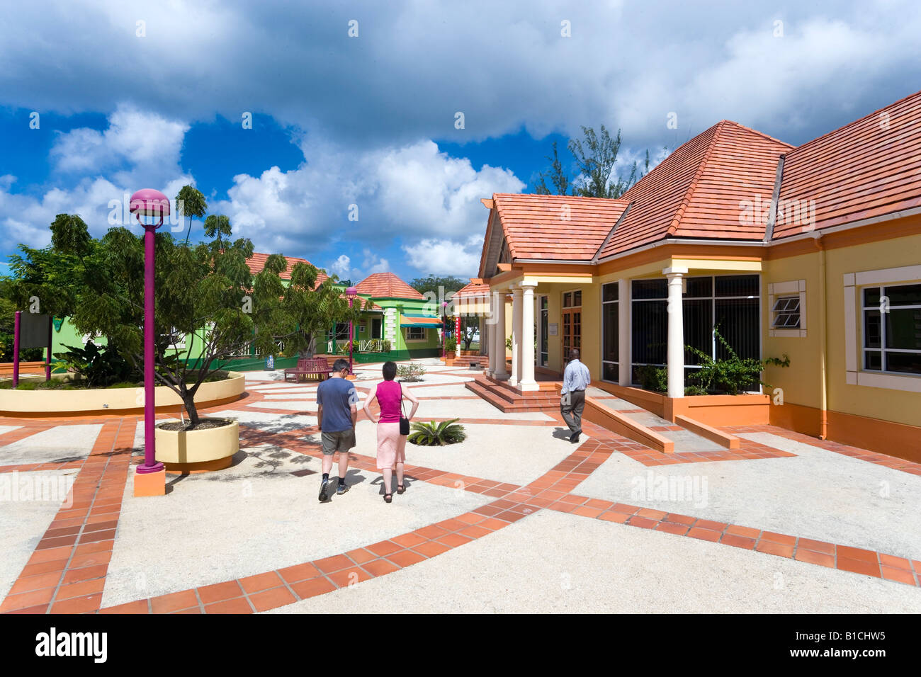 Tourists visiting Pelican Craft Centre Bridgetown Barbados Caribbean