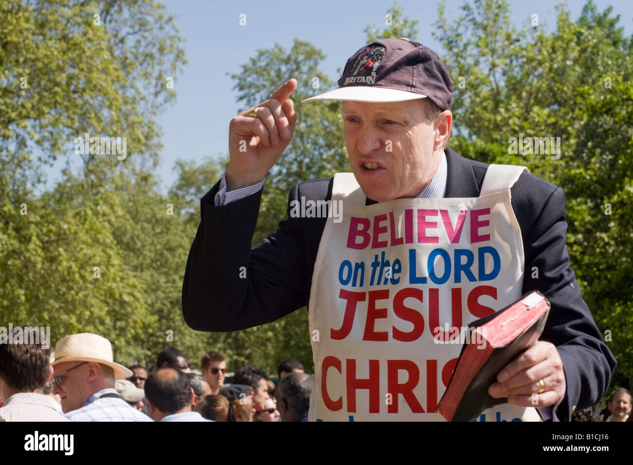 Christian Preacher. Speakers Corner, Hyde Park, London, England Stock Photo