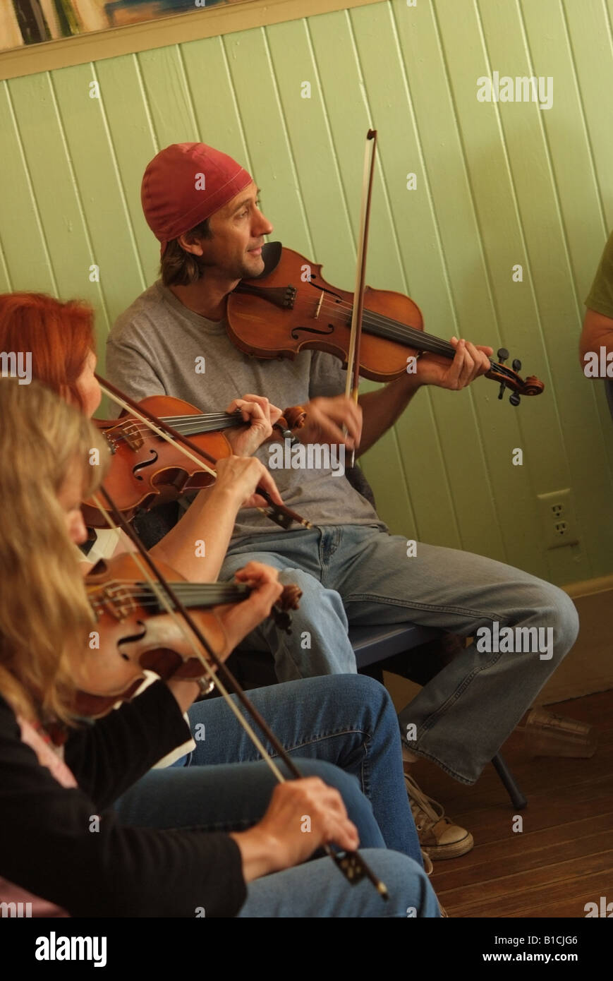 USA Louisiana LA Cajun Country Breaux Bridge Cajun music jam session at