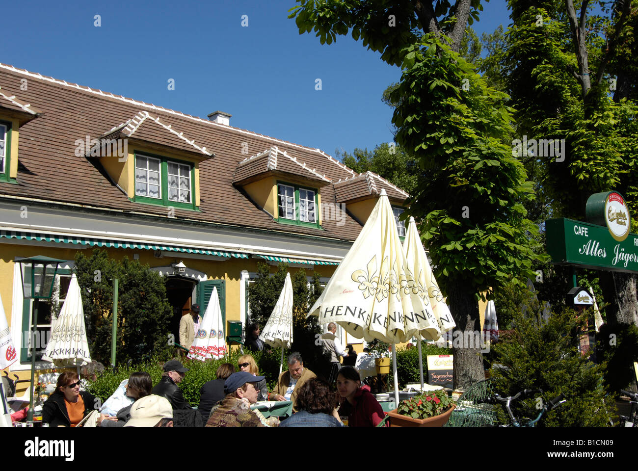 Vienna Prater, restaurant Altes Jaegerhaus, Austria, Vienna Stock Photo -  Alamy