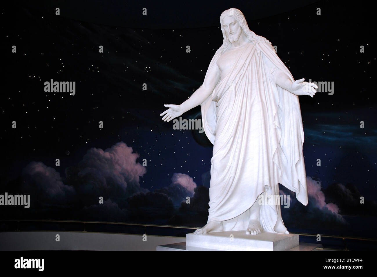 Replica statue of Jesus Christ known as The Christus at the Mormon