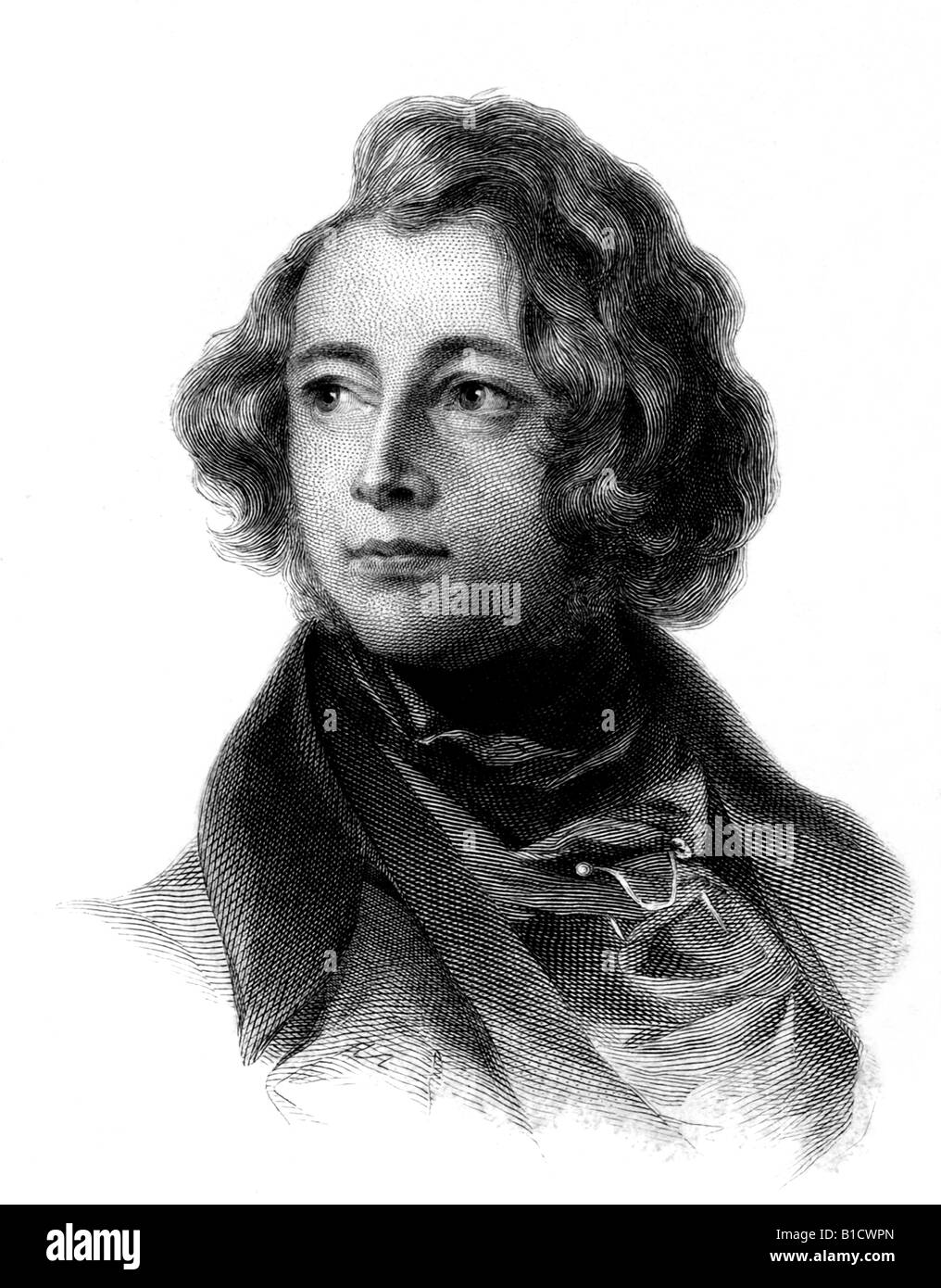 Charles Dickens as a Young Man Stock Photo