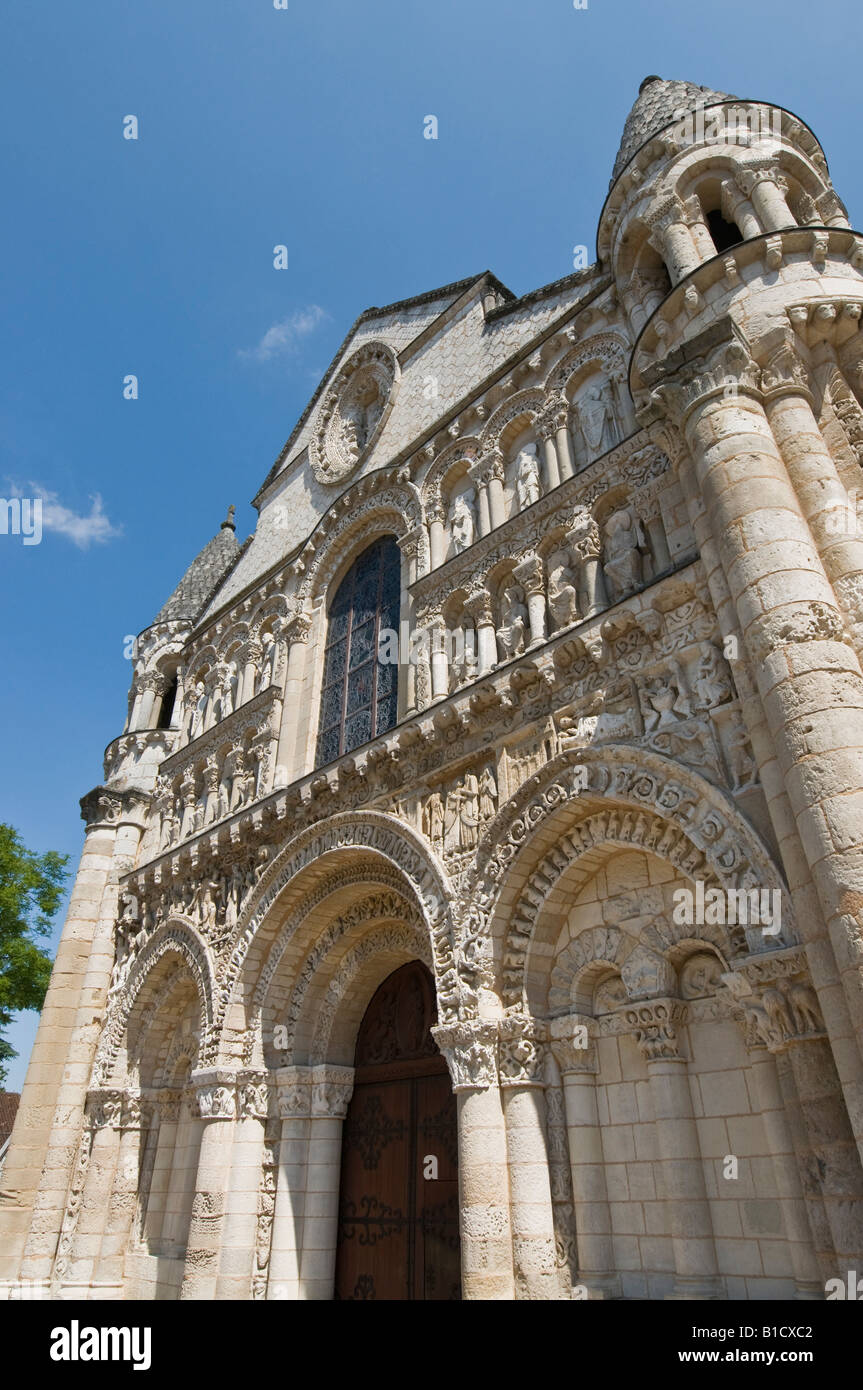 12-13th century Notre Dame La Grande church, Poitiers, Vienne, France. Stock Photo