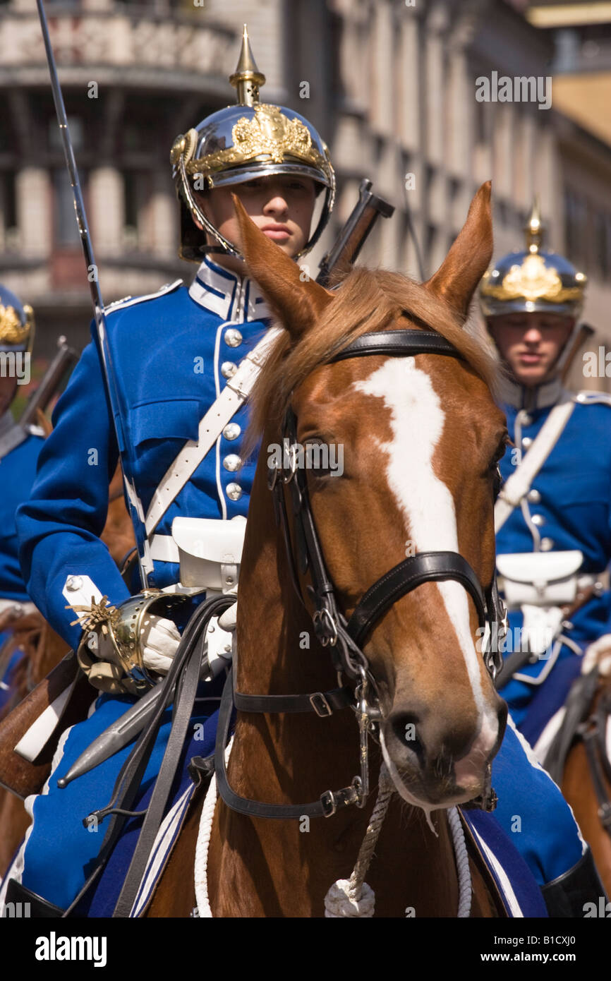horse cavalry Sweden Swedish Royal Stockholm guard Stock Photo