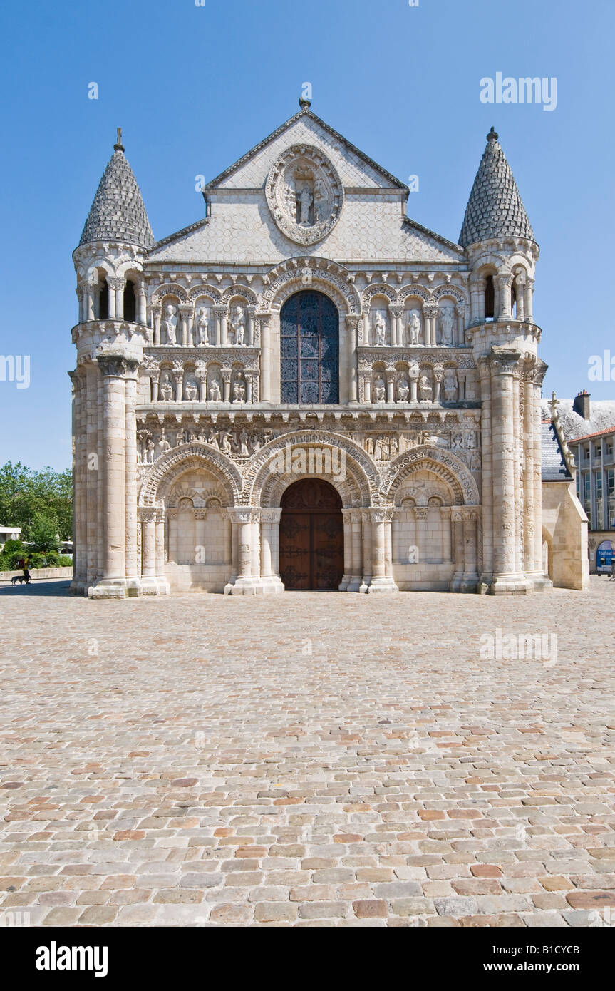 12-13th century Notre Dame La Grande church, Poitiers, Vienne, France. Stock Photo