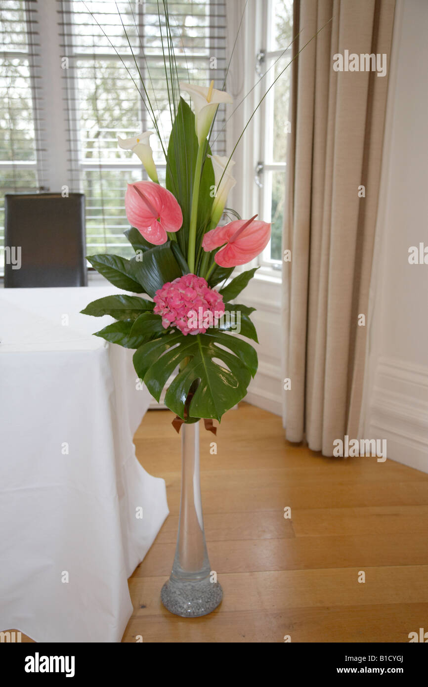Wedding Ceremony flowers in a floor standing vase Stock Photo Alamy
