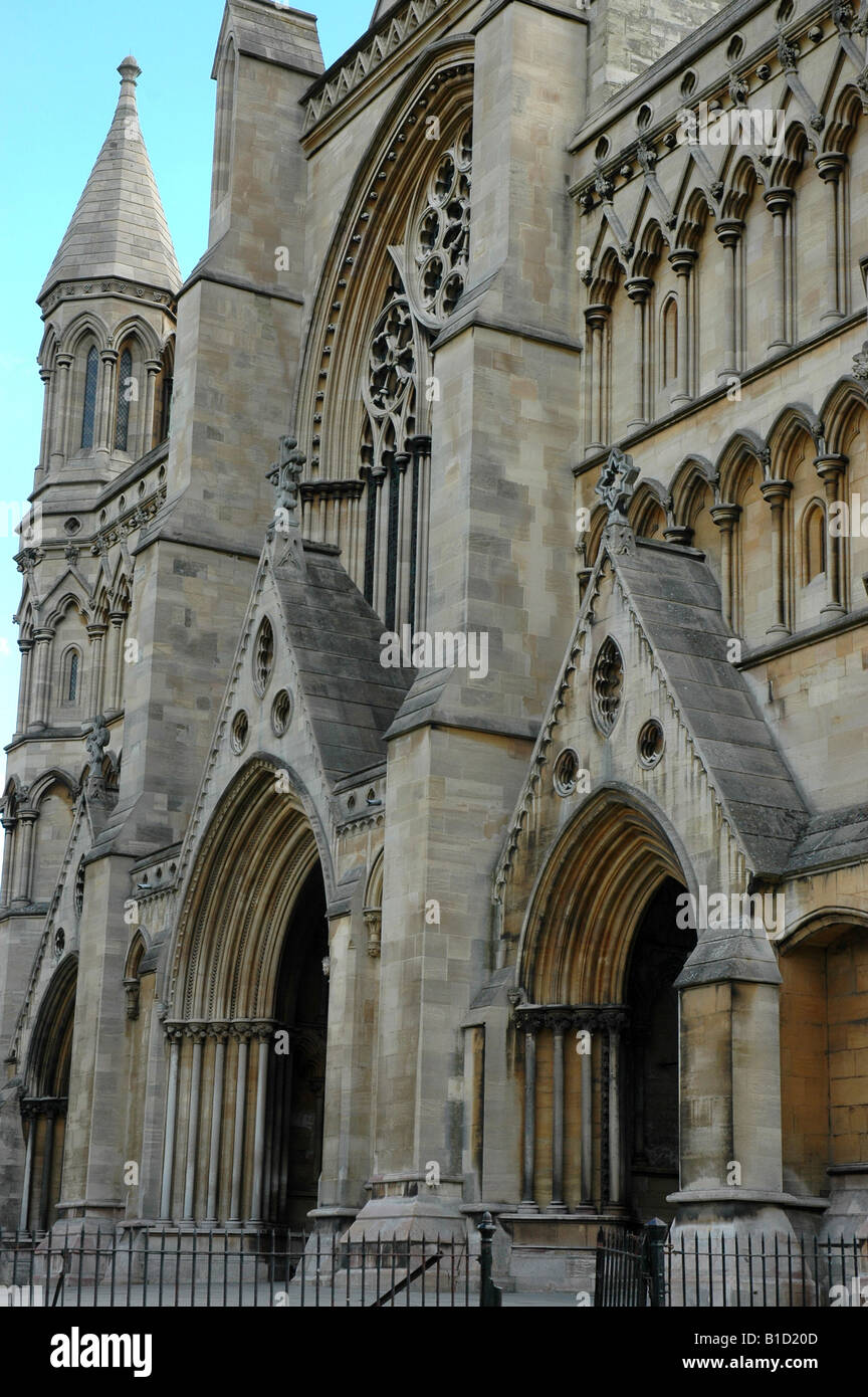 image showing the doorway of St Albans Abbey Stock Photo