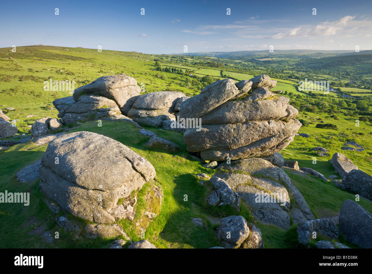 Bonehill Rocks Dartmoor National Park Devon England Stock Photo