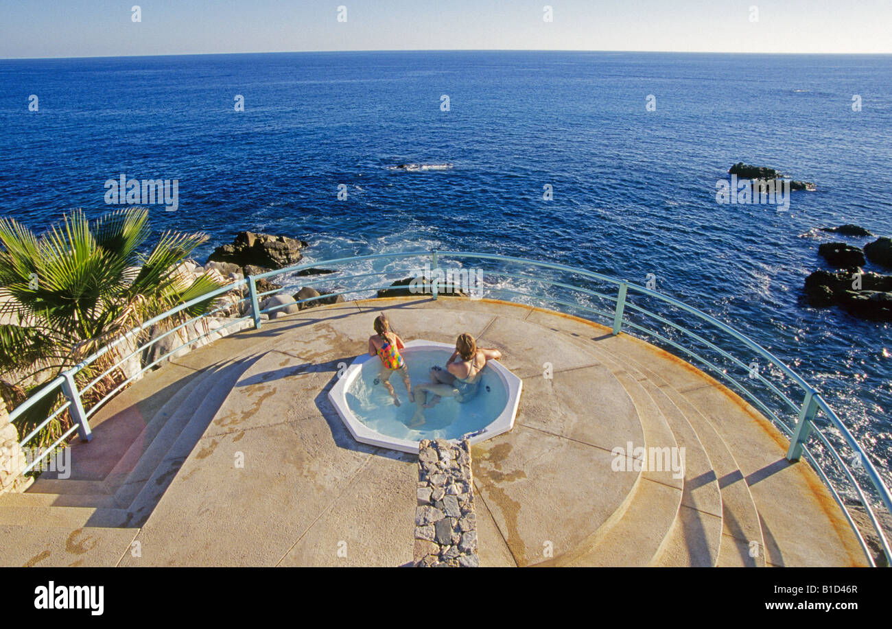 Visitors Enjoy A Hot Tub Overlooking The Sea Of Cortez At A