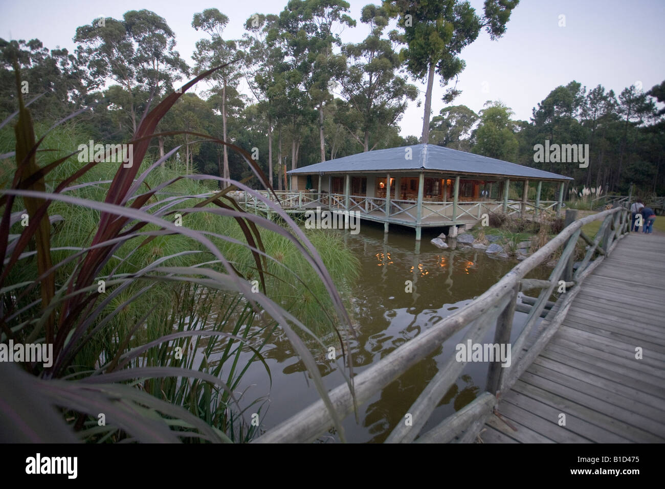 Restaurant inside Solanas Country Club in Punta del Este, Uruguay Stock Photo