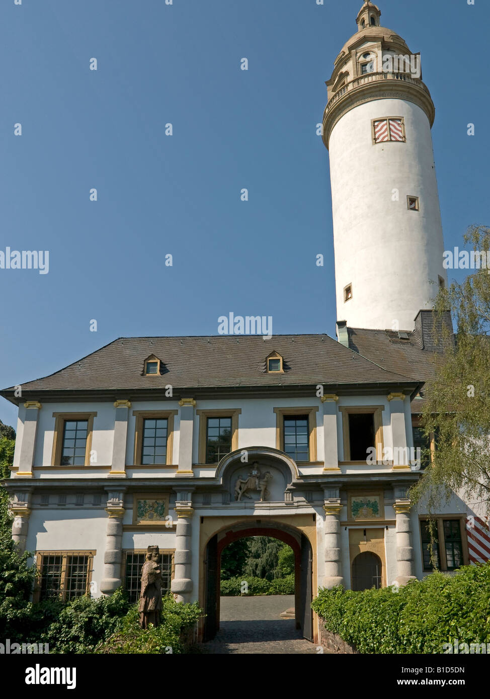 Höchster Schloss castle of Höchst with entrance gate old town of Höchst