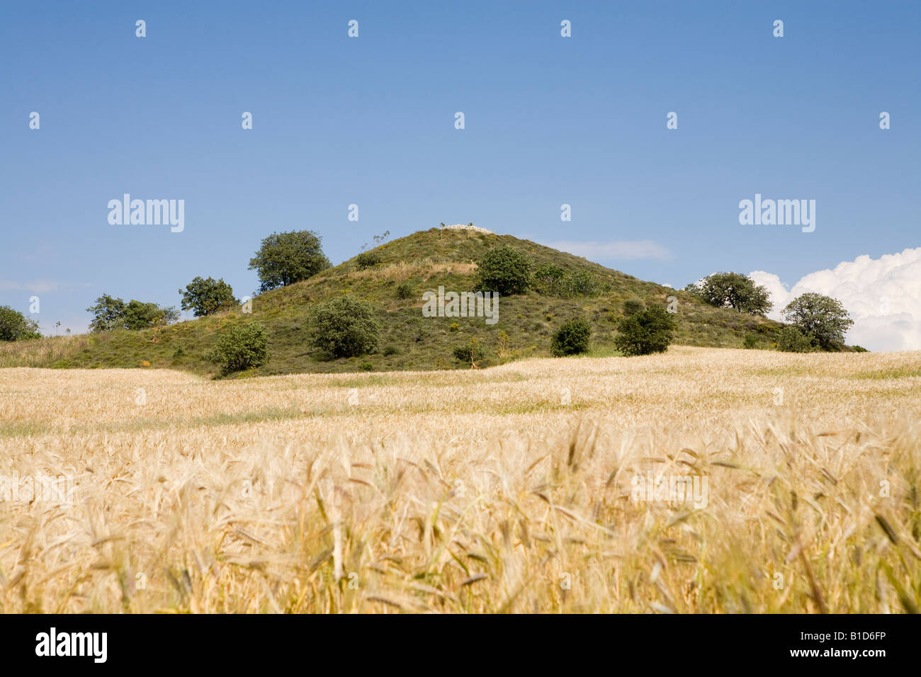 View of The Achilleon, tomb of Achilles at Troy, site of the Trojan War