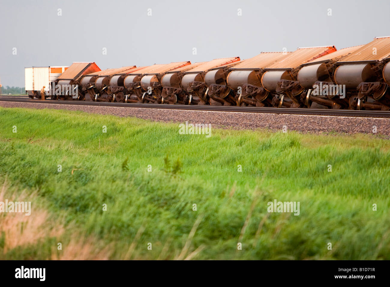 Train derailed tornado hires stock photography and images Alamy