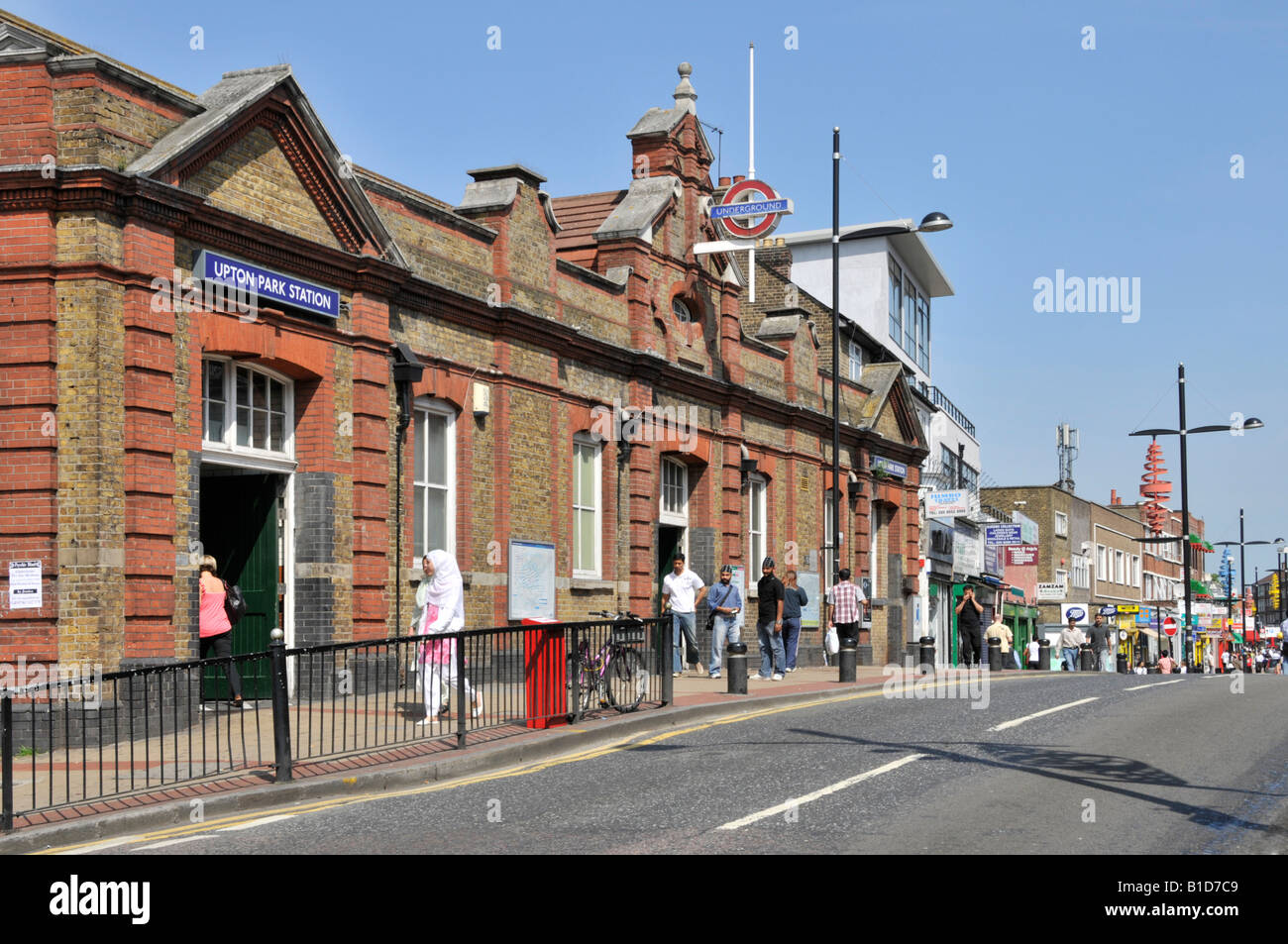 Upton Park District Line underground station built on bridge over