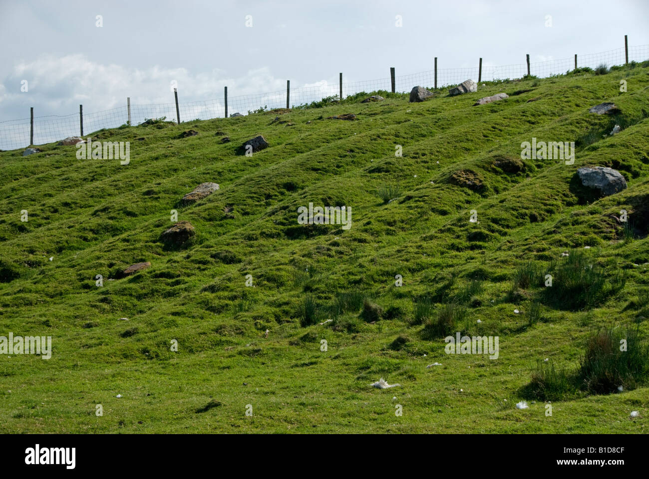 Lazybeds - traditional form of potato cultivation.  Mulranney County Mayo Ireland Stock Photo