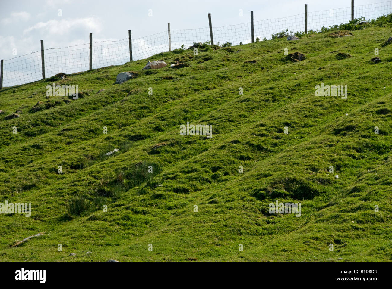 Lazybeds -  traditional form of potato cultivation.  Mulranney County Mayo, Ireland Stock Photo