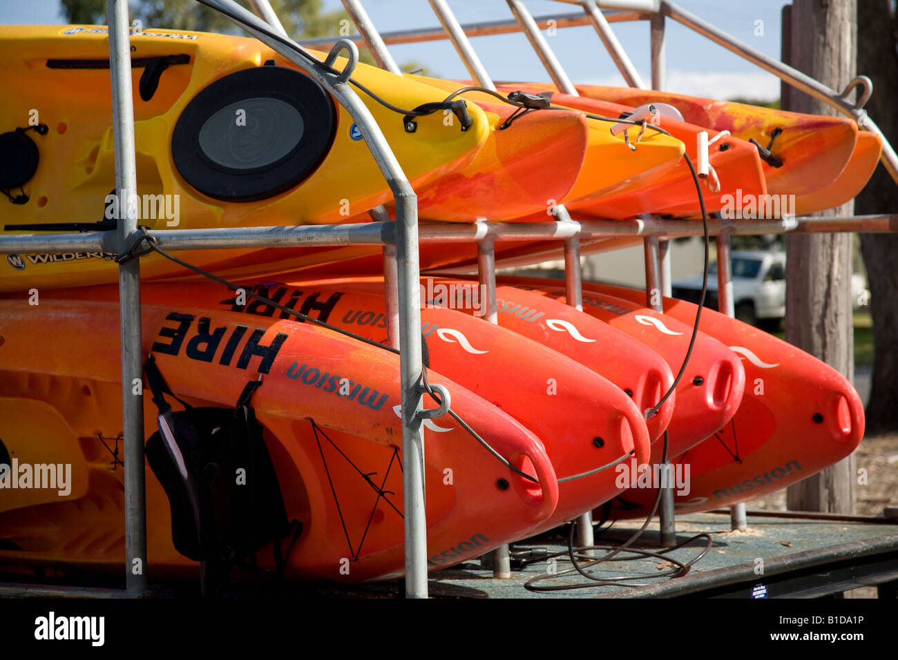 kayaks on a lorry, Huskisson, New south wales Stock Photo Alamy
