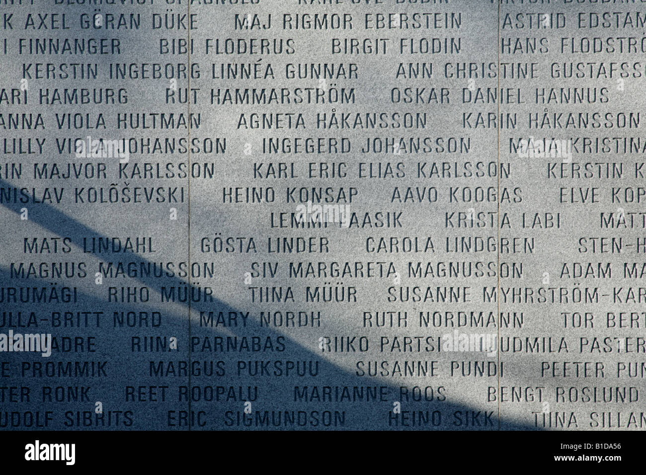 Memorial To The Victims Of The Estonia Ferry Disaster Of 28
