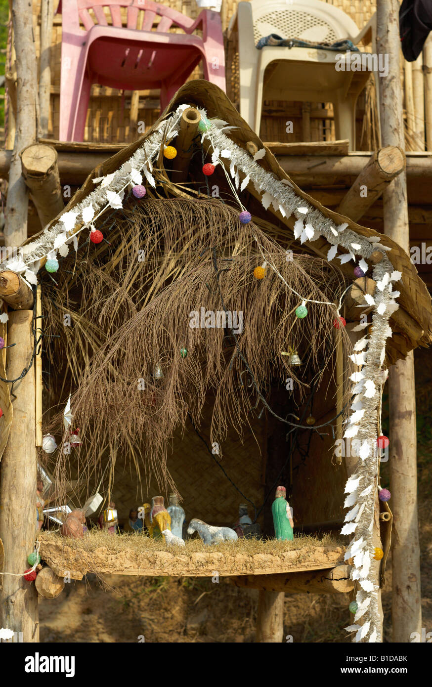 India Nativity scene Stock Photo