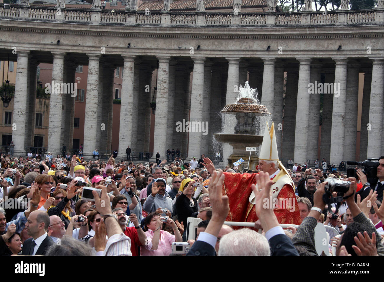 ITALY, ROME, VATICAN. Pope Benedict XVI Leads Special Mass on Anniversary of John Paul II s Death Stock Photo