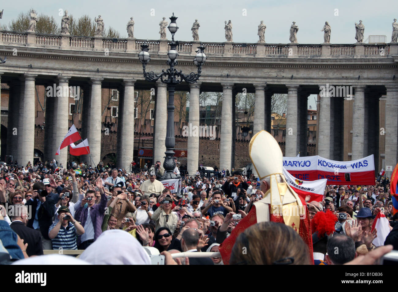 ITALY, ROME, VATICAN. Pope Benedict XVI Leads Special Mass on Anniversary of John Paul II s Death Wednesday April 02 2008 Stock Photo