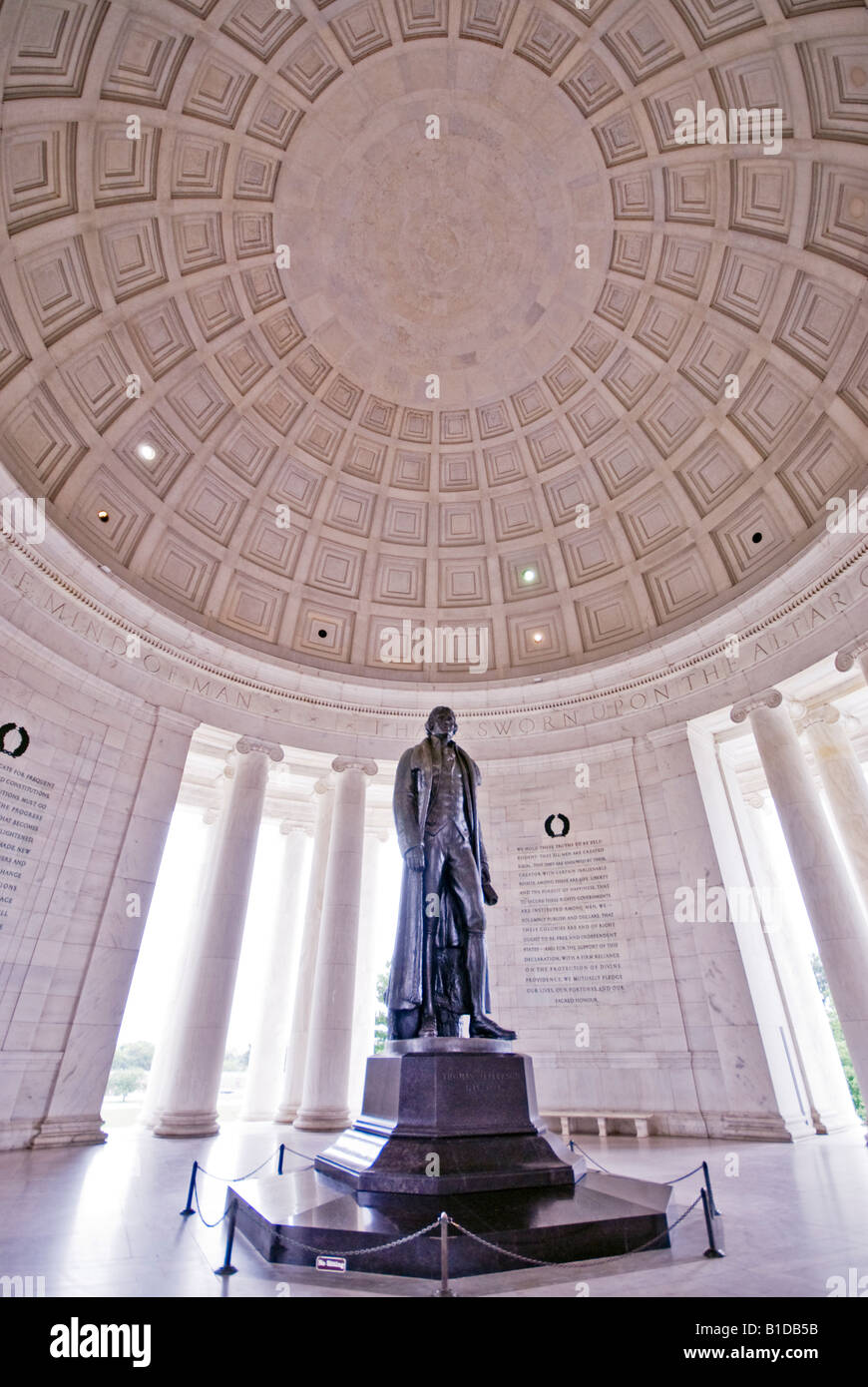 Jefferson Memorial interior wide angle shot Stock Photo Alamy