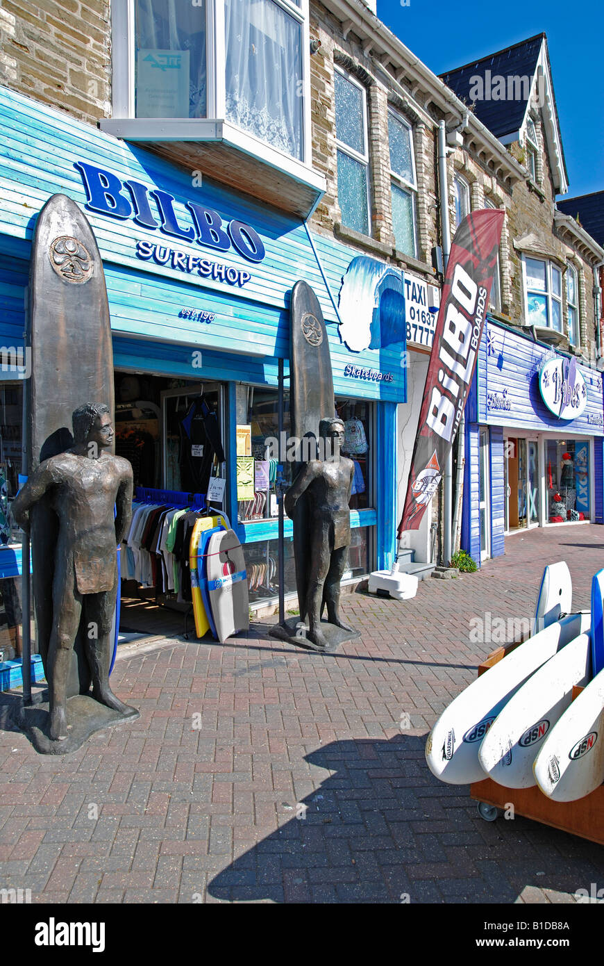 bilbo surf shop,newqauy,cornwall,england Stock Photo