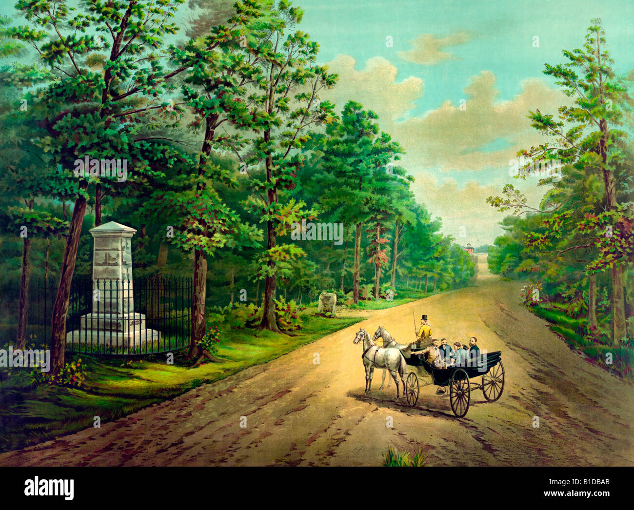 The Place where Stonewall Jackson fell, mortally wounded lithograph