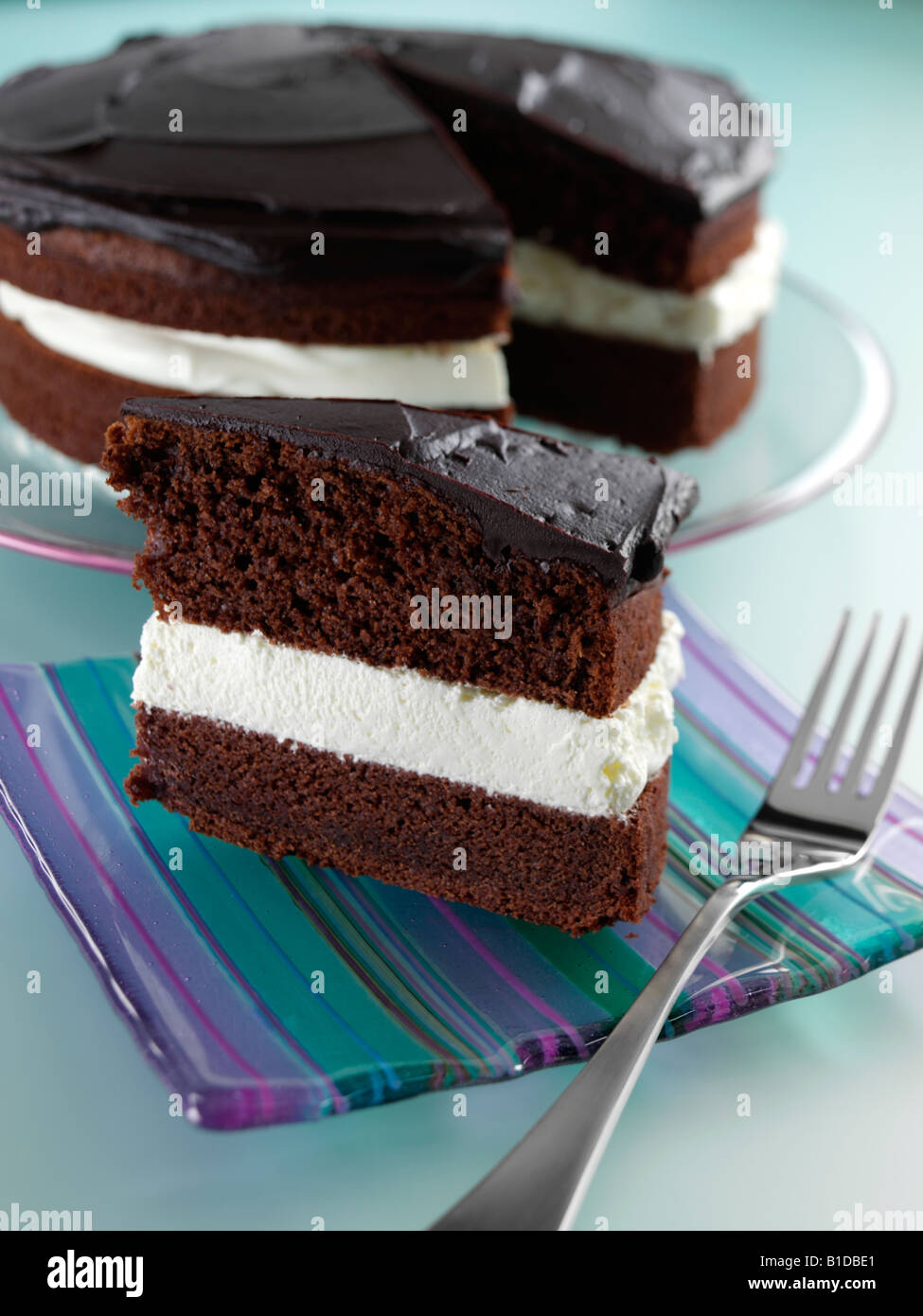 Whole frosted chocolate layer cake hi-res stock photography and images ...