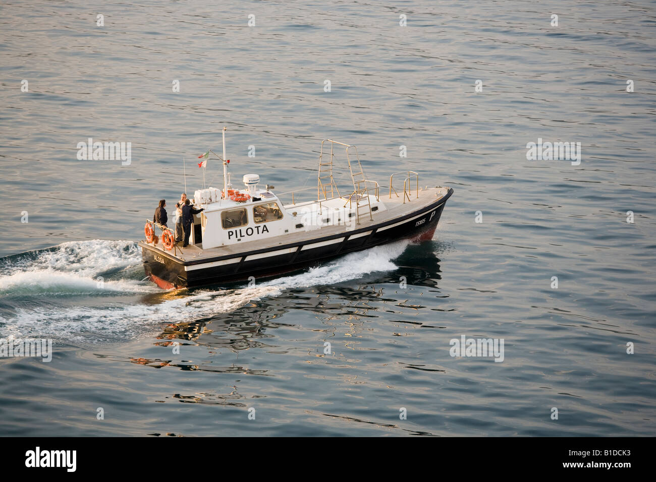 Pilots boat Alosa from the Port of Trieste Italy Stock Photo