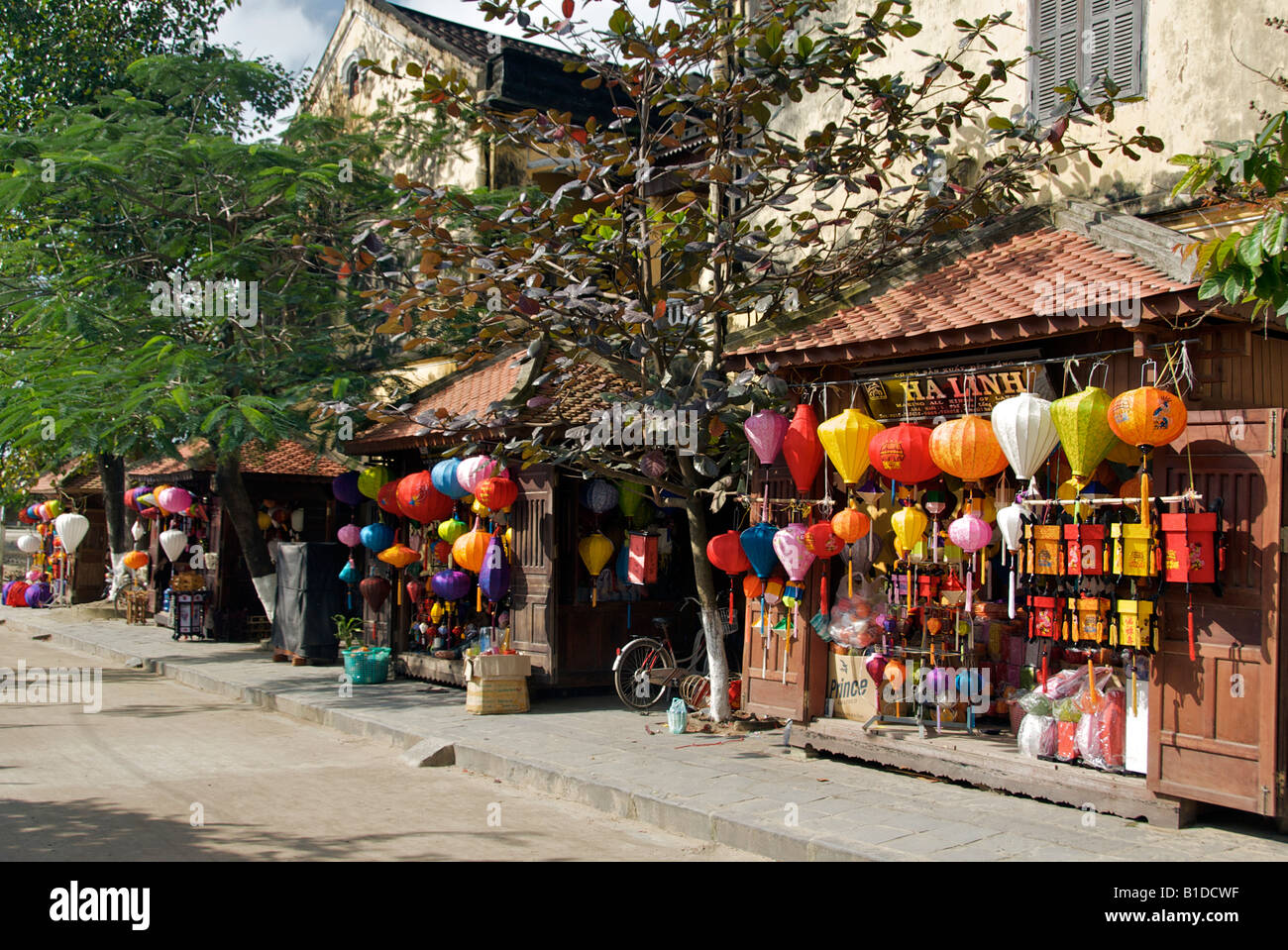 Shops selling paper lanterns Hoi An Vietnam Stock Photo