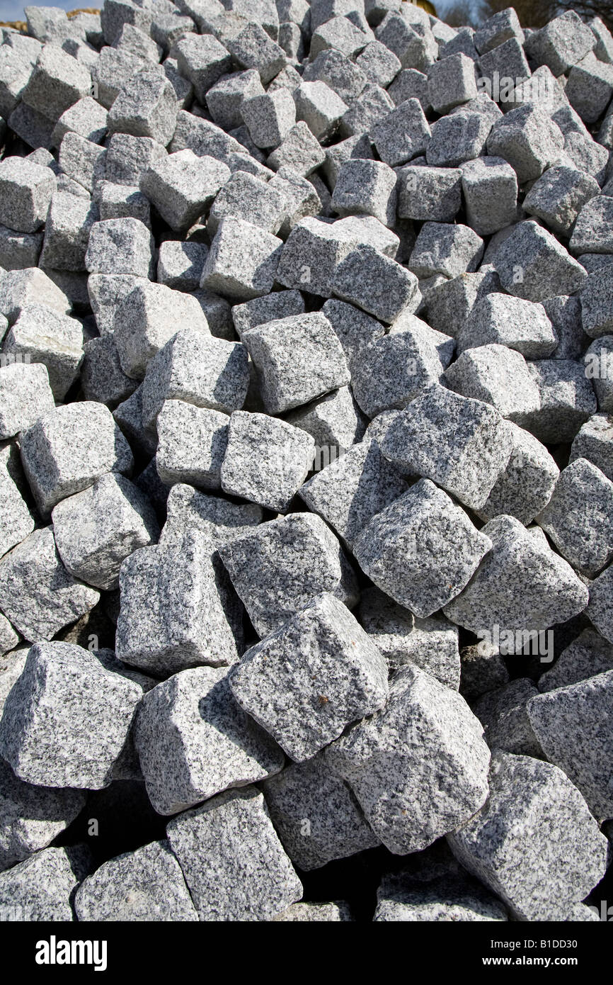 Pile of paving stones Stock Photo